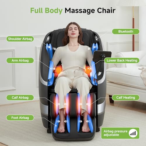 Black Full Body Zero Gravity Shiatsu Massage Recliner T93694