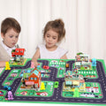 Construction Building Sets with 6 Cartoon Character Toys I1752