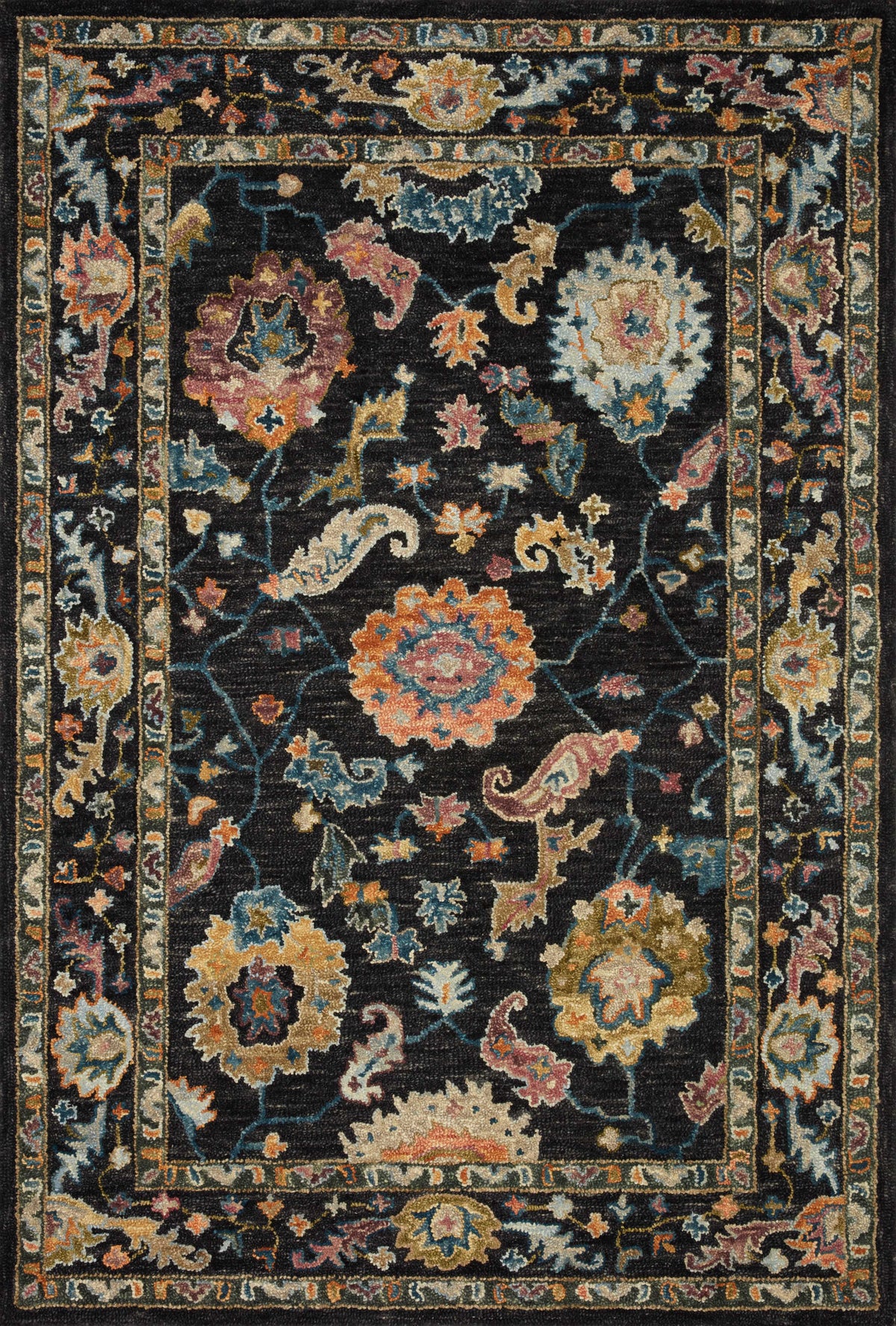 Black Multi Rug 7'9 x 9'9 R239