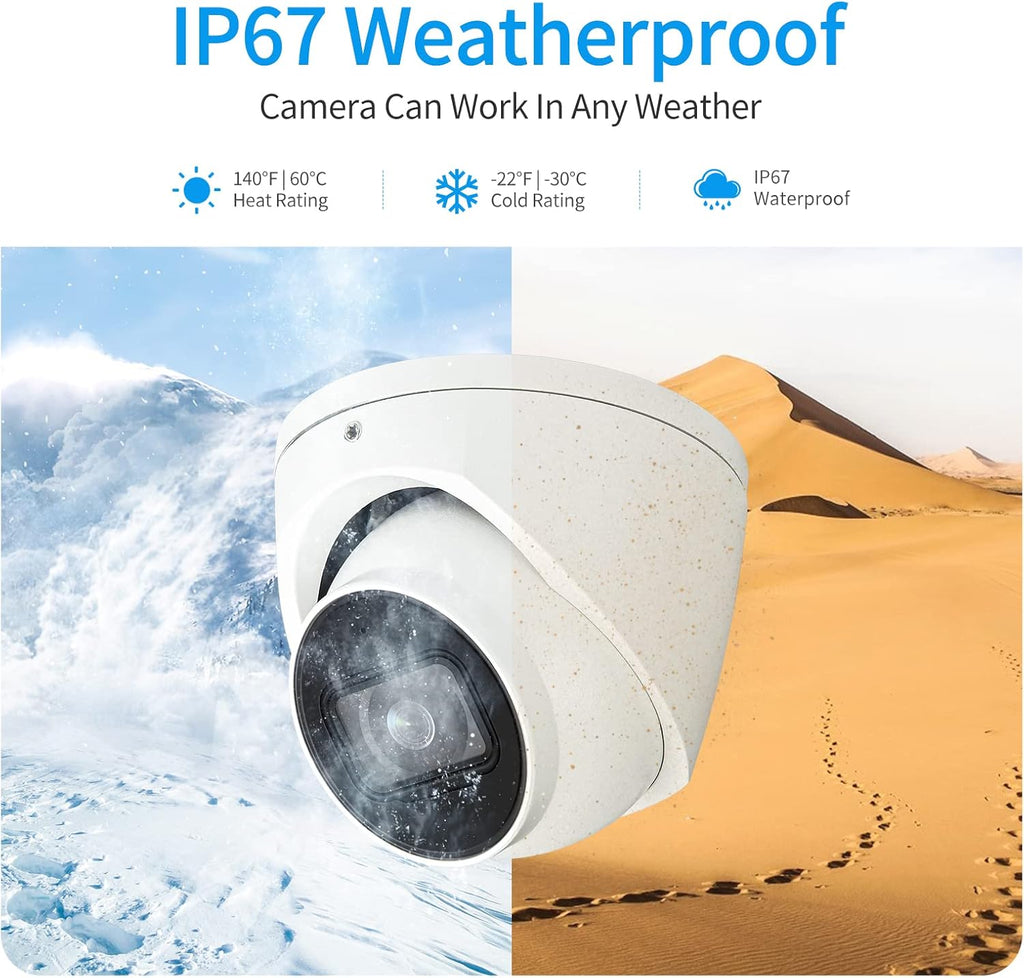 4MP PoE IP Dome Camera with 98ft IR Night Vision P417087