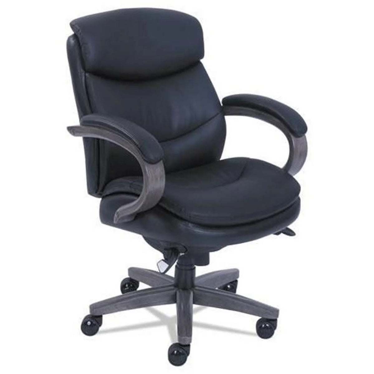 Black Mid-Back Wood Executive Chair H8198