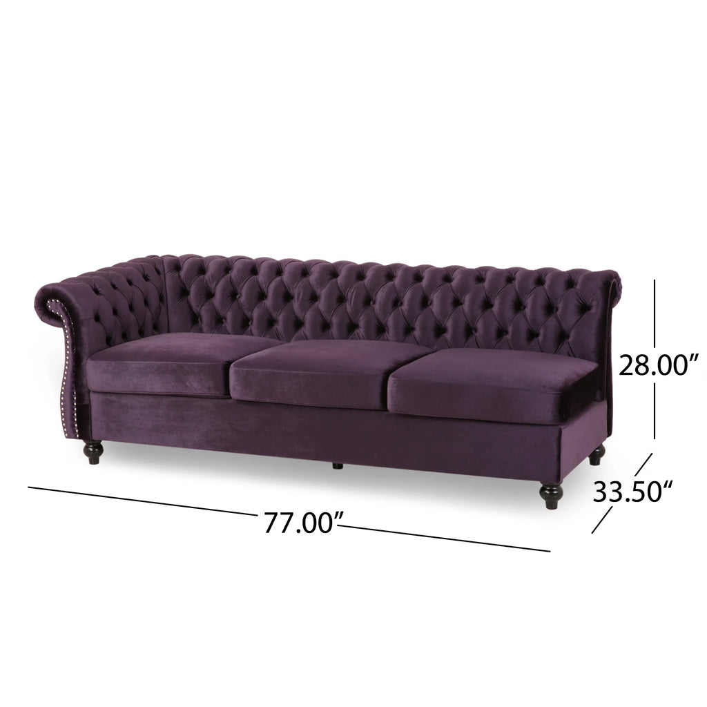 7 Seater Velvet Tufted Sectional H227