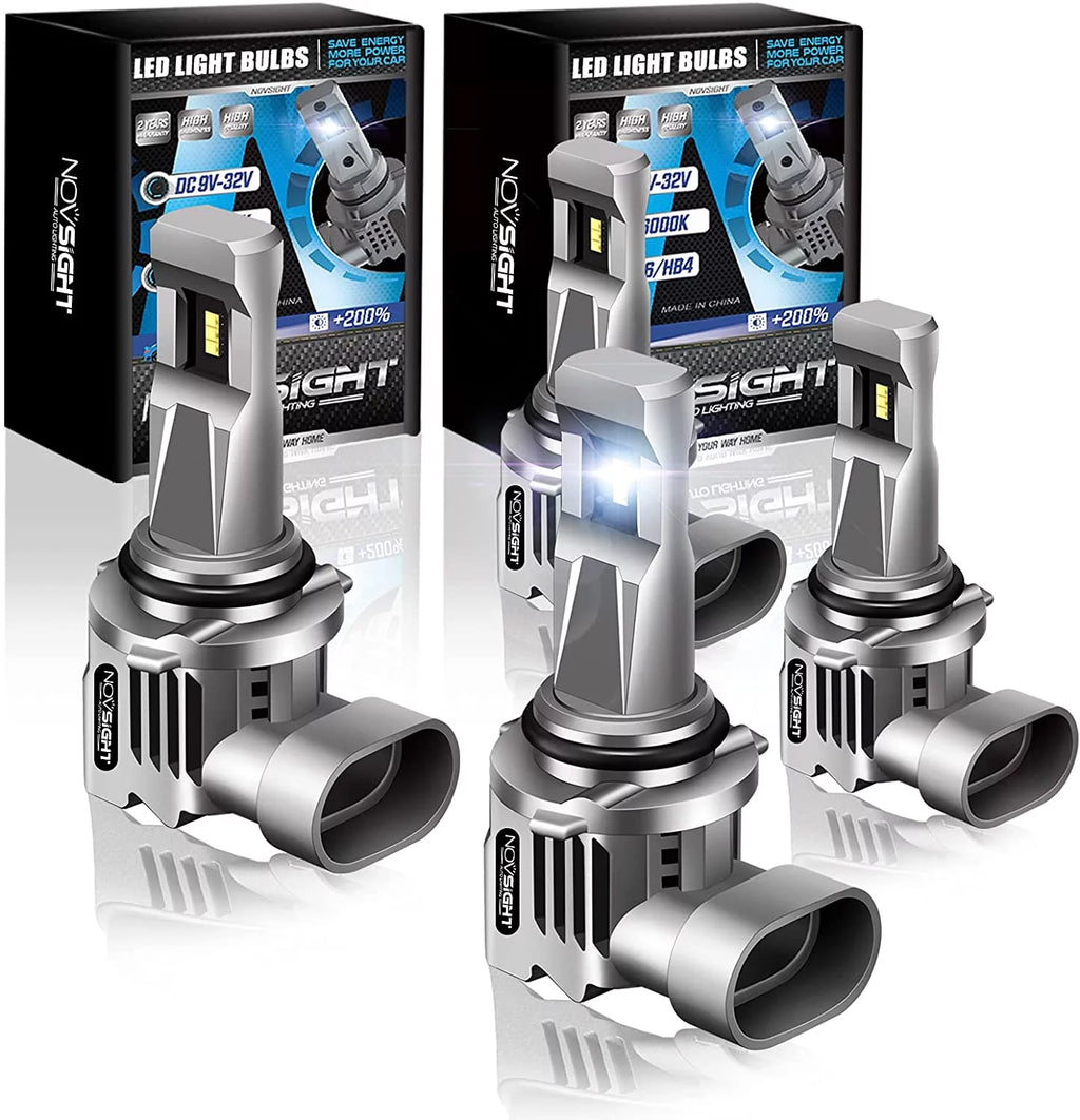 9005 9006 LED Headlight Bulbs 22000 Lumens 6500K Cool White IP68 Waterproof Q3028