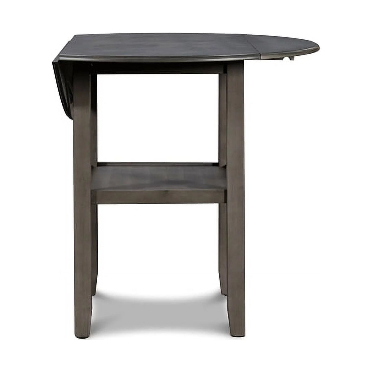 Gray Solid Wood Drop Leaf Counter Table with 2 Chairs L59118