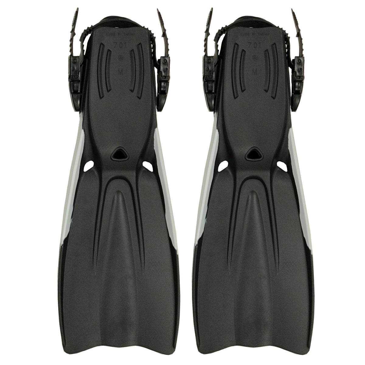 Black Rubber Dive Fins with Bag R286011
