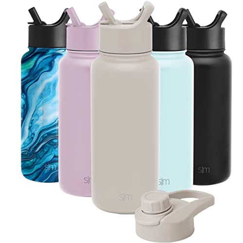 32oz Insulated Stainless Steel Water Bottle with Straw and Chug Lid A14940