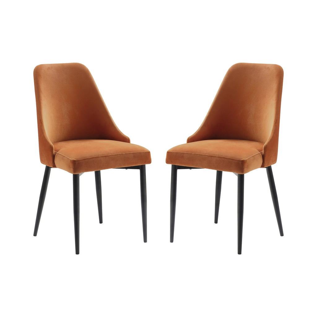 Orange Dining Chair Set of 2 R439