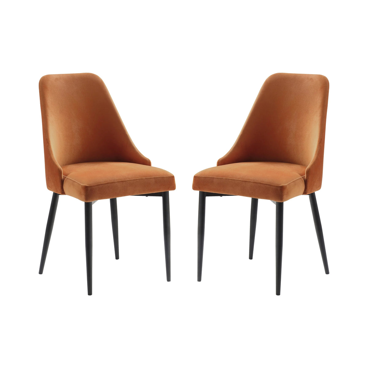 Orange Dining Chair Set of 2 R439