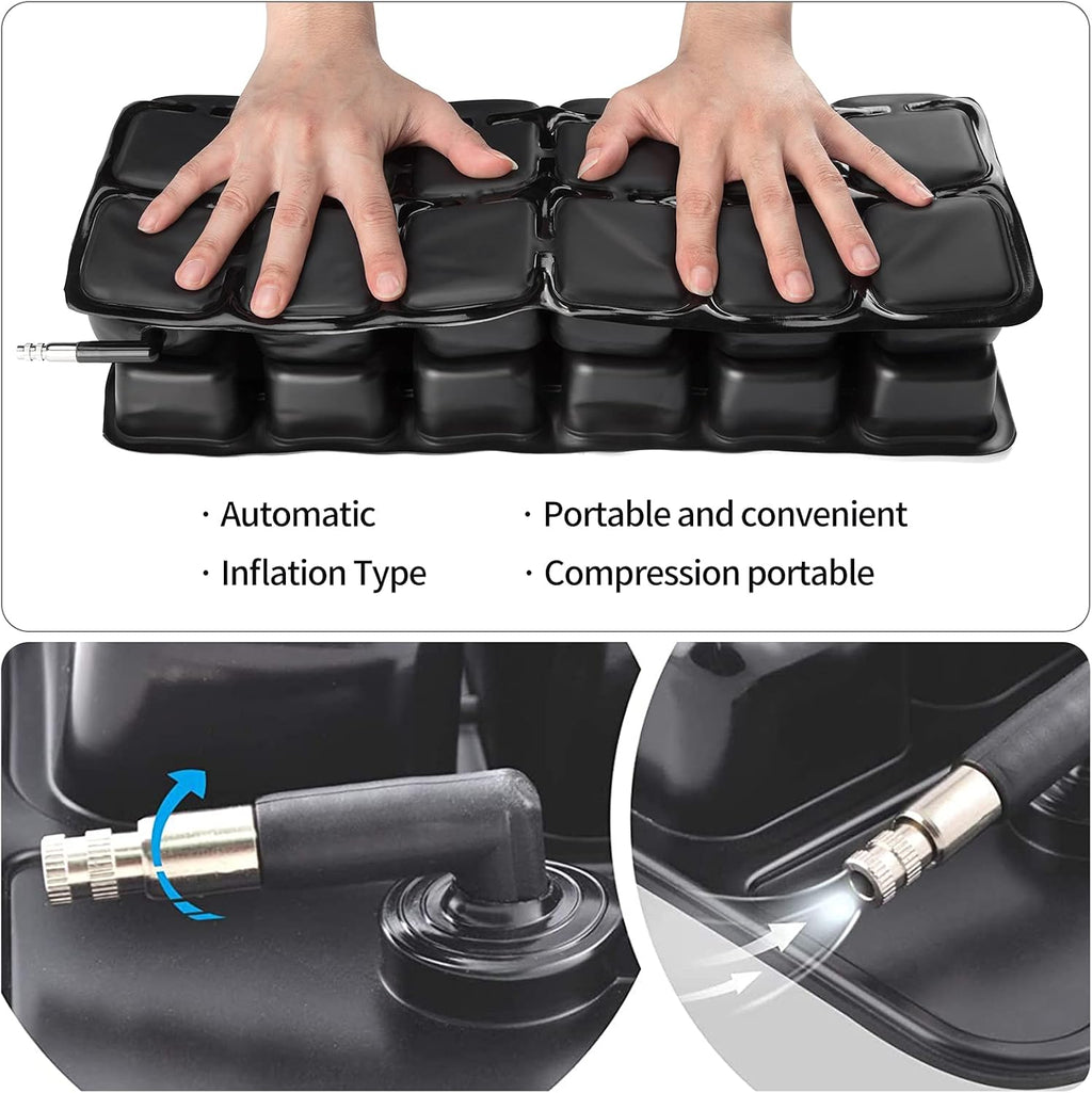 Self Inflating Seat Cushion, Non-Slip, 16 x 16 U6309