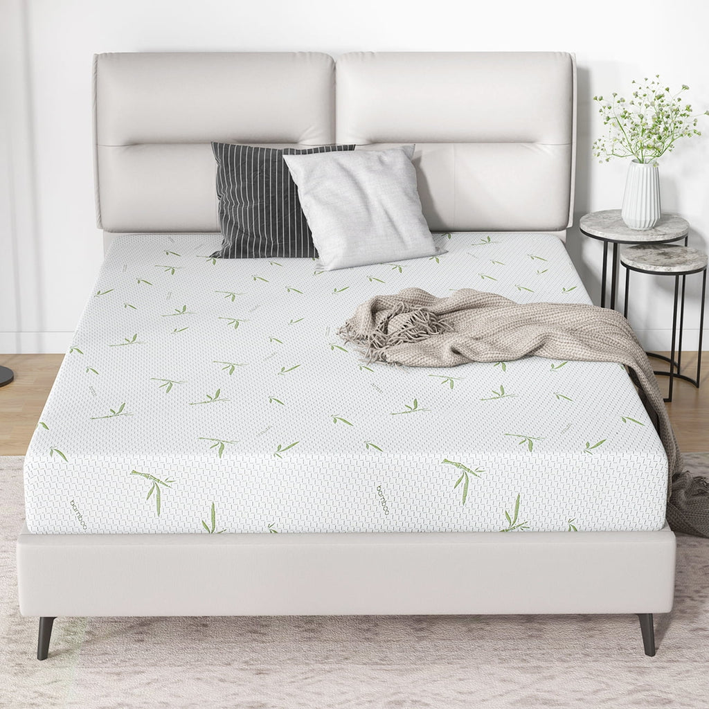 6'' Twin Size Memory Foam Mattress with Bamboo Pattern Cover B800860