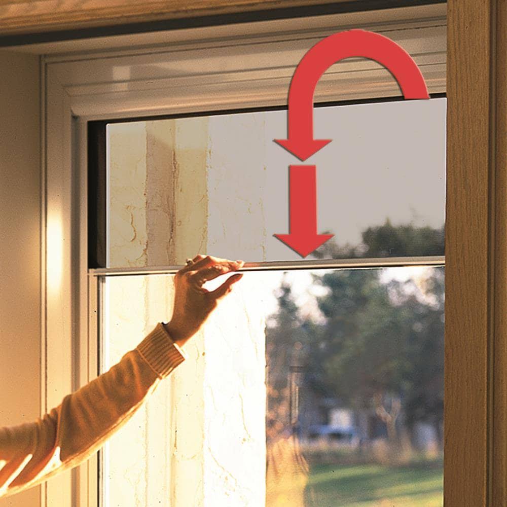 White Mid-View Wood Core Storm Door B563259