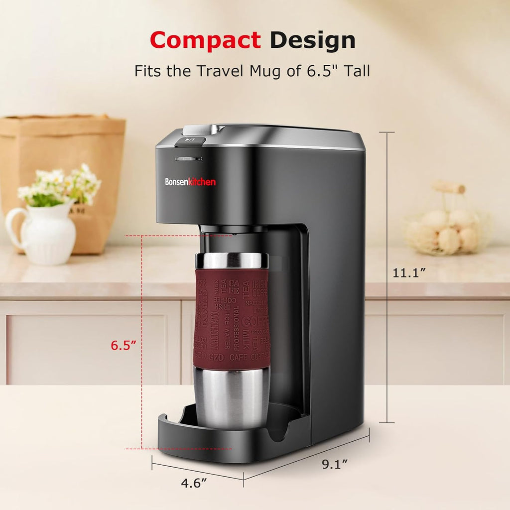 Single Serve Coffee Maker for K Cup Capsule, Brew Sizes 6 to 12oz A591838