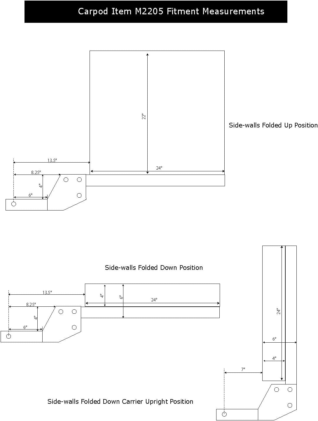 Side Folding Hitch Carrier with Lockable Lid M16120