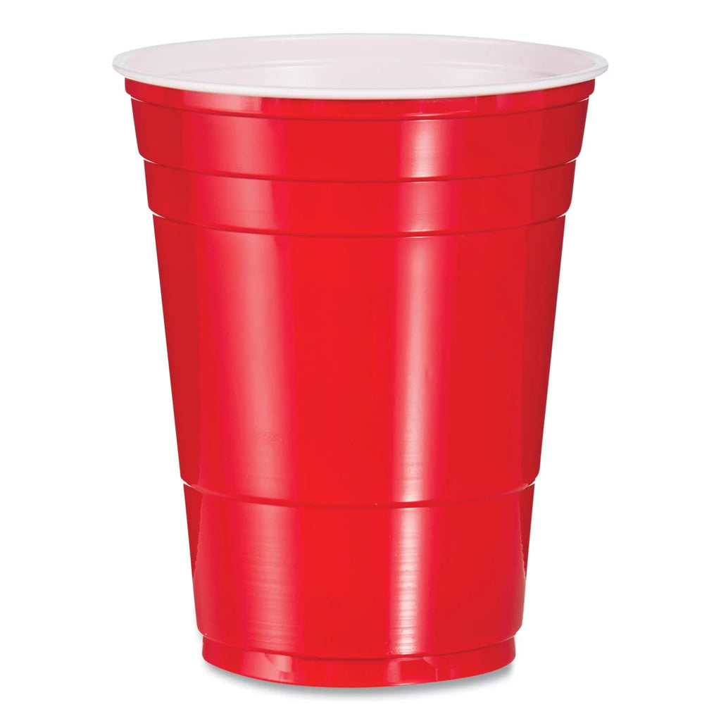 Red 16 Oz Plastic Cold Drink Cups R2711