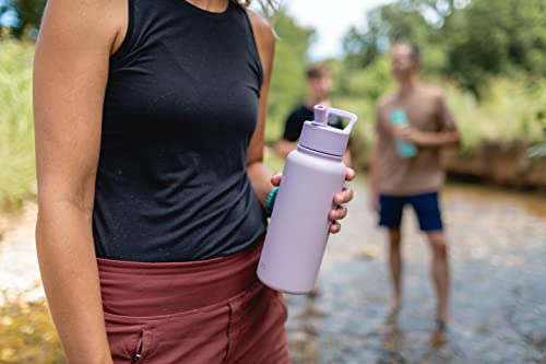 32oz Insulated Stainless Steel Water Bottle with Straw and Chug Lid A14940