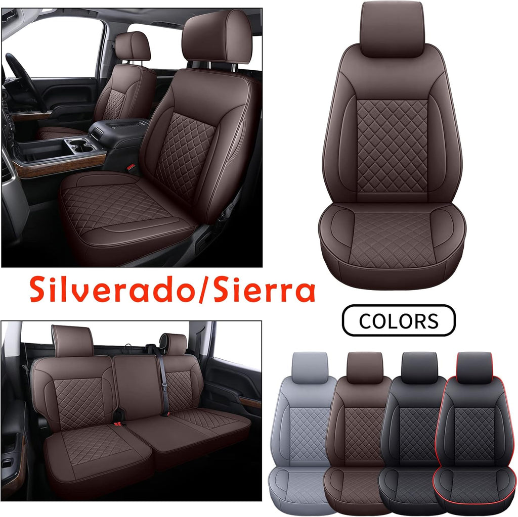 2 Front Seat Covers, Black Faux Leather P500681