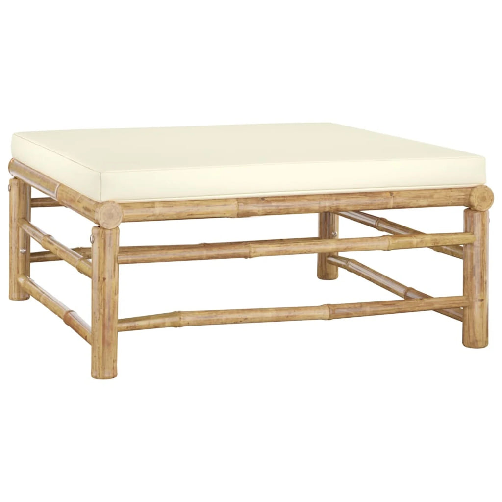 9 Piece Outdoor Sectional Sofa Set with Table Stool Bamboo C42533