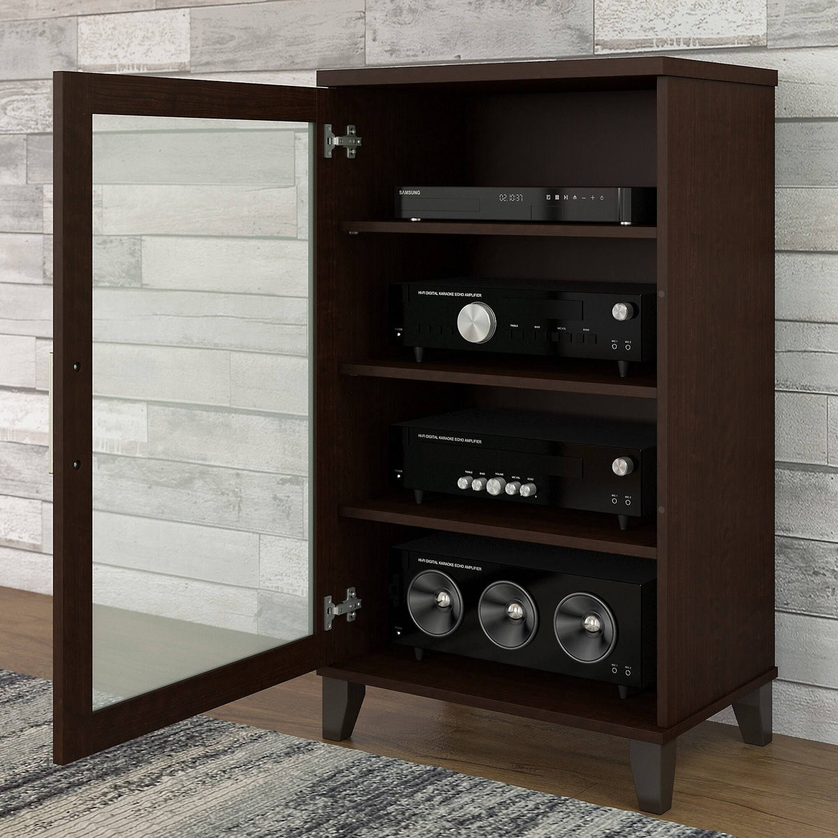 Storm Gray Media Accent Cabinet P73013