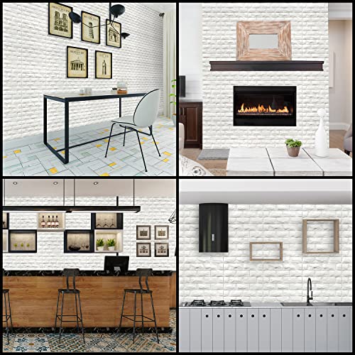 White Foam Brick Wallpaper 11PCS M6843
