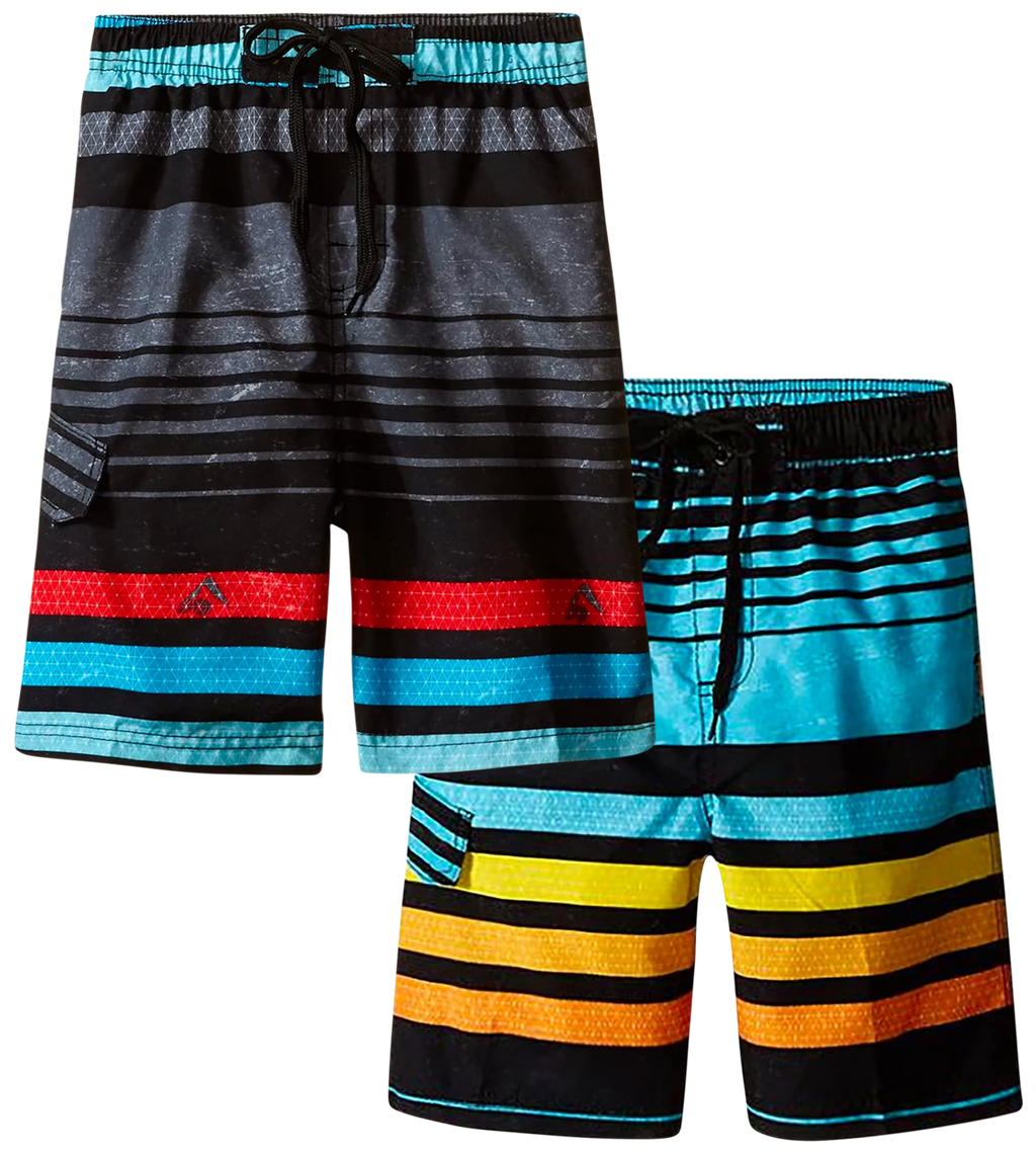 Boys' 2 Pack Quick Dry Swim Trunks Z886