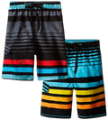 Boys' 2 Pack Quick Dry Swim Trunks Z886