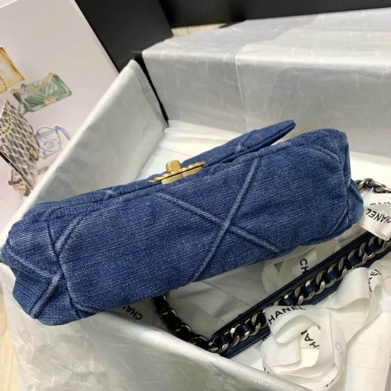Denim Flap Bag L662