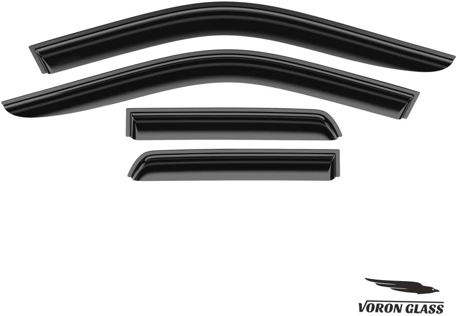 4 Pieces Glass Tape-on Rain Guards for Dodge RAM Quad Cab Q509804