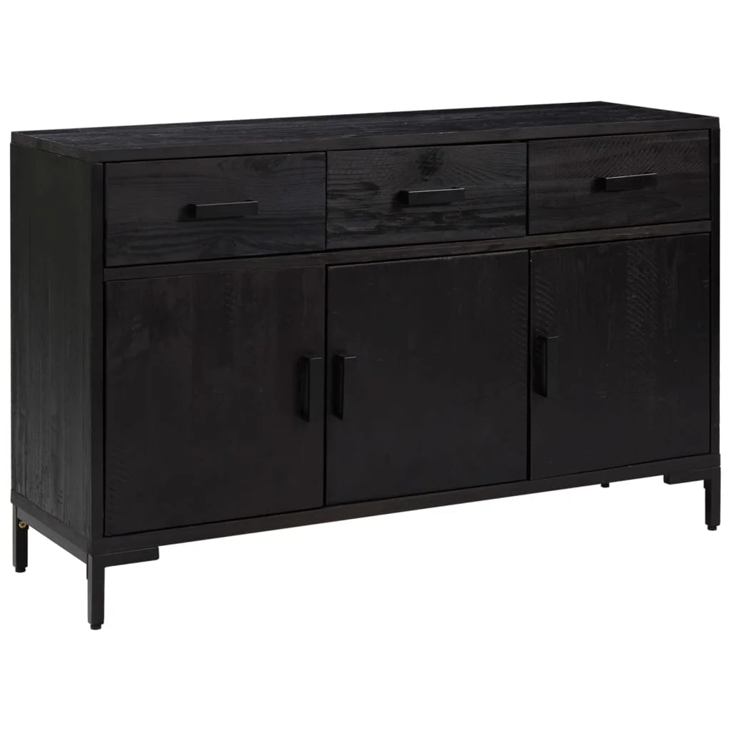 Black Solid Wood Pine Sideboard A367664