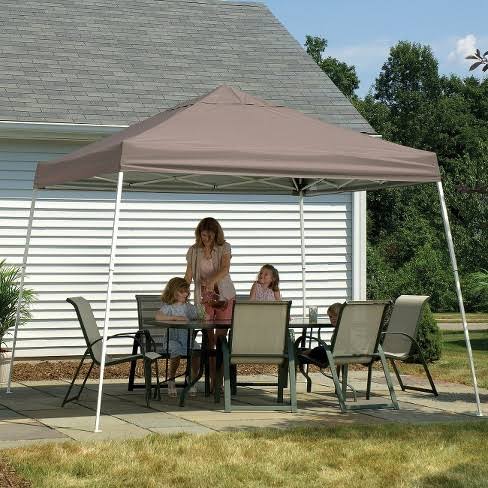 Pop Up Canopy 10 x 10 ft Slant Leg Desert Bronze R9124