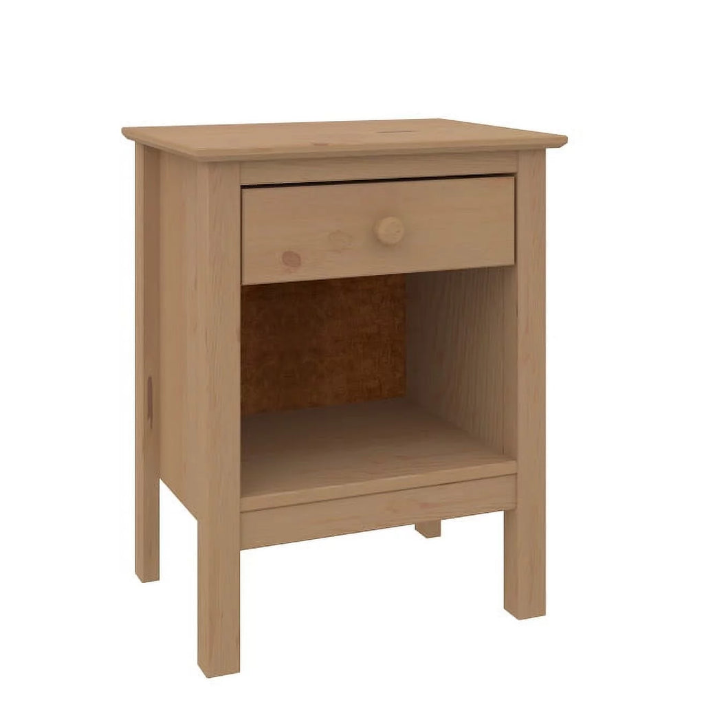Solid Wood Nightstand with Drawer X7099