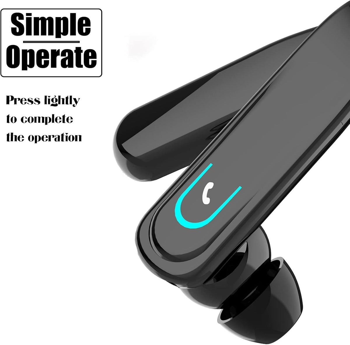 Bluetooth Headset with Mic Noise Canceling Hands-Free E958584