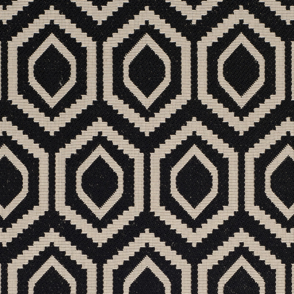Black Beige Geometric Indoor/Outdoor Area Rug T963189