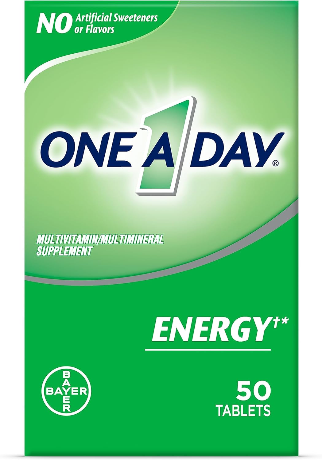 Multivitamin with Vitamin A, C, D, E, Zinc, Caffeine, Biotin, B6, B12, 50 Tablets T997