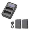 2pcs 7.4V 1500mAh Battery + 1pc Dual Channel Battery USB Port Screen Display P552689