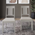 White Wooden Dining Chair Set of 2 V66779