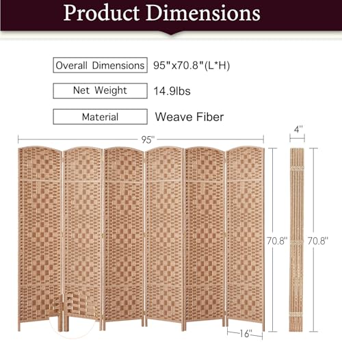 Dark Coffee 4 Panel Room Divider R65775