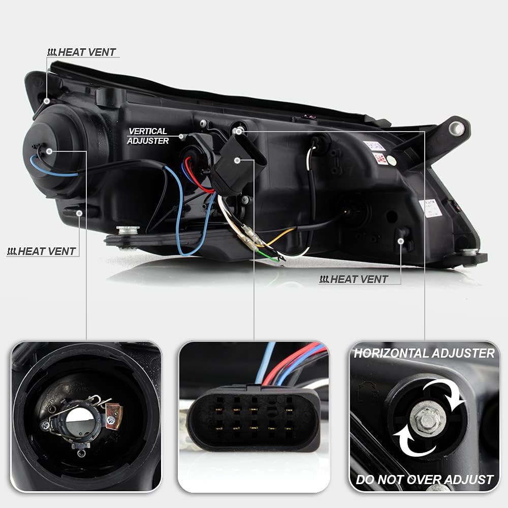 2009-2011 Volkswagen Tiguan Black Housing Projector Headlights I841460