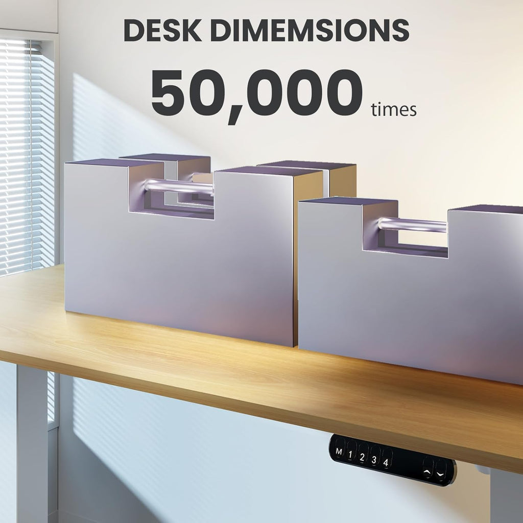 Electric Standing Desk 48 x 24 Inch Adjustable Height Desk with 4 Memory Presets (Maple) G311463