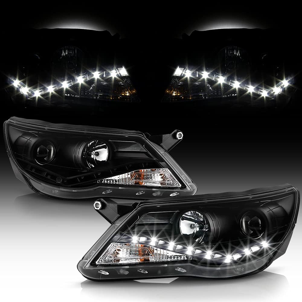 2009-2011 Volkswagen Tiguan Black Housing Projector Headlights I841460
