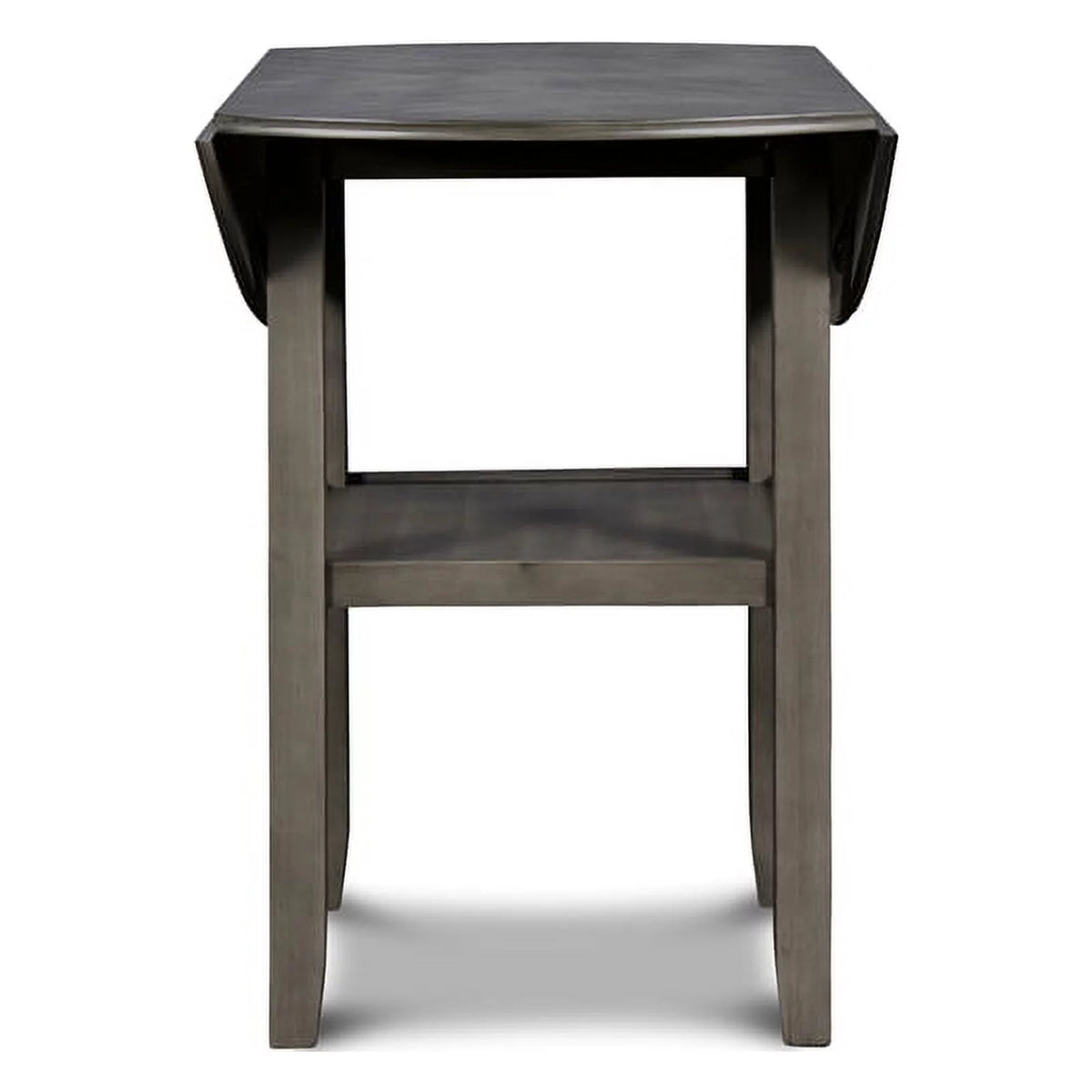 Gray Solid Wood Drop Leaf Counter Table with 2 Chairs L59118