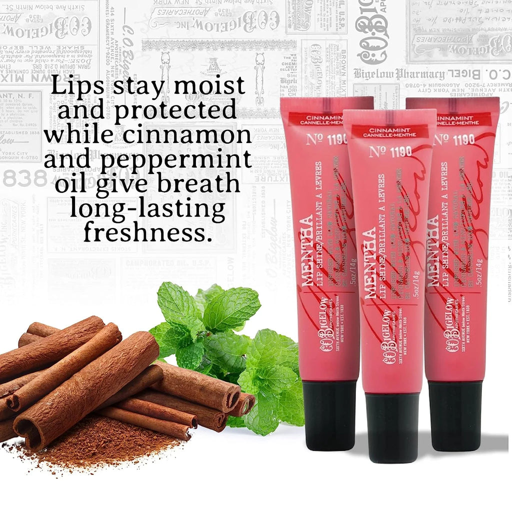 Cinnamint Mentha Lip Shine Lip Balm Trio, 3 Pack, 0.5 oz each Y17053