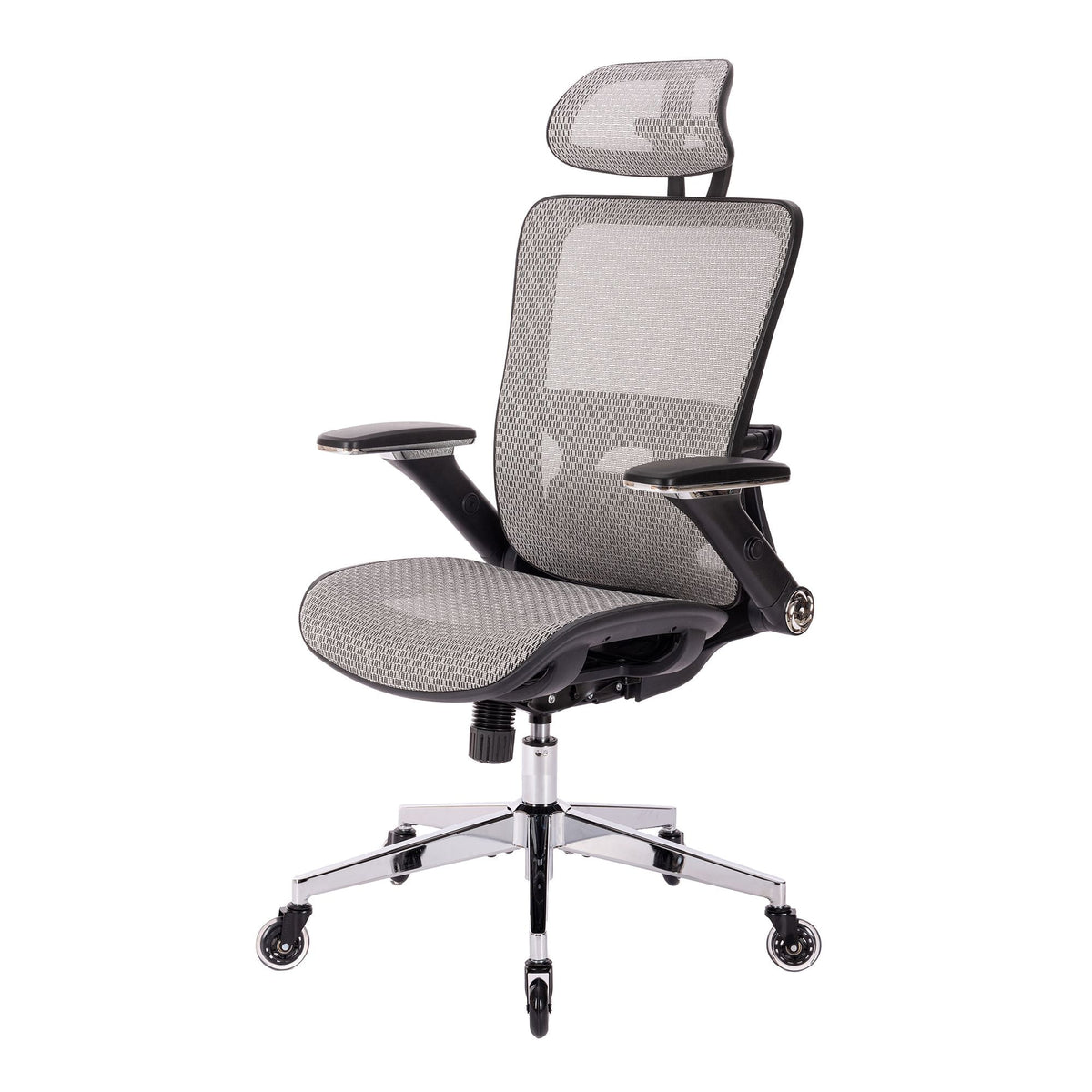 Grey Ergonomic Mesh Office Chair with Lumbar Support A65667