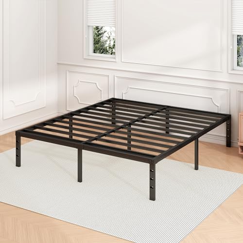 18 Inch Black Metal Platform Full Bed Frame R10139