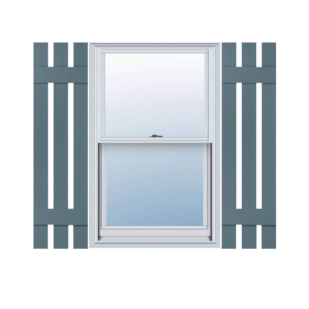 12 inch x 39 inch Vinyl Three Board Spaced Shutters K27721