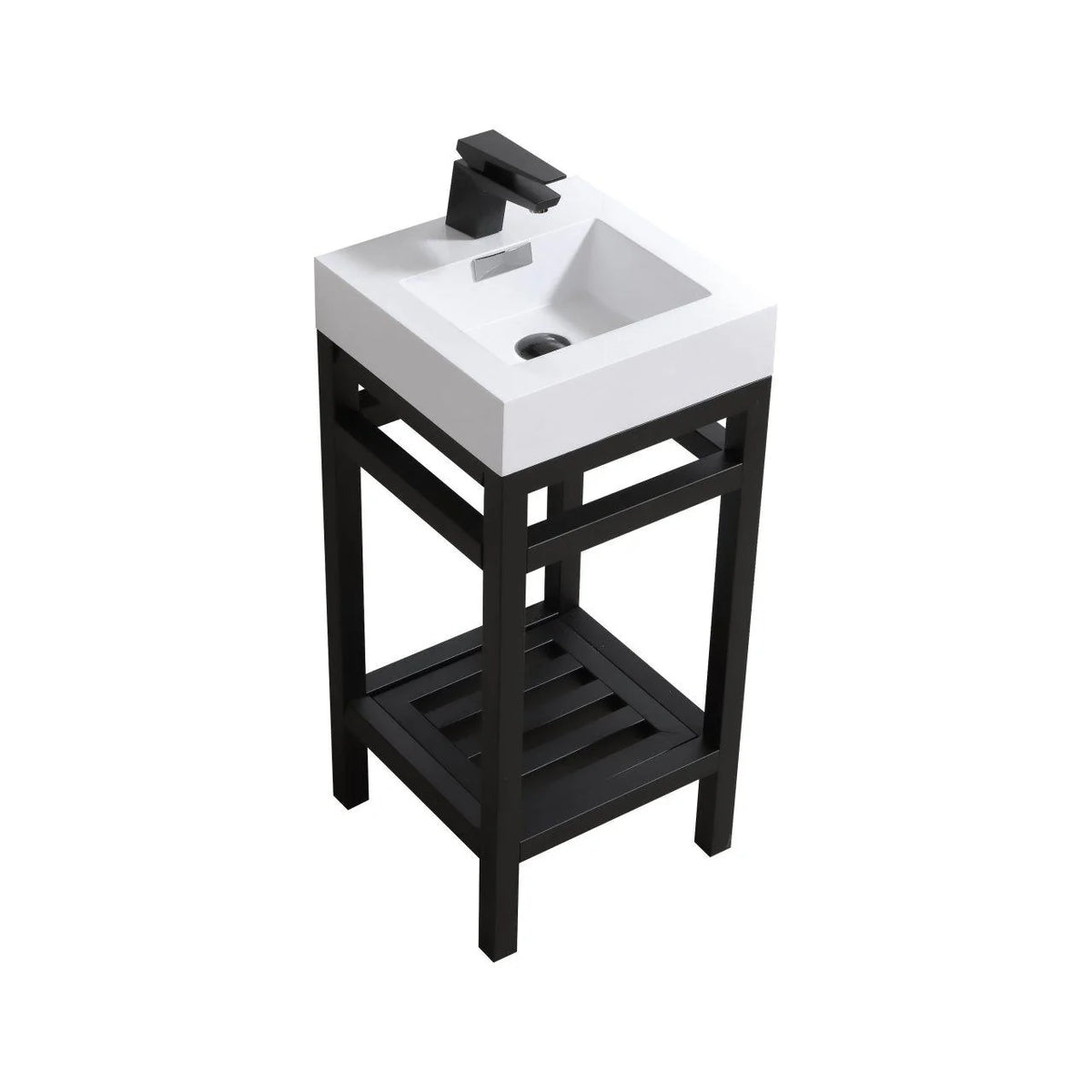 16 in. Stainless Steel Console with Acrylic Sink V1297