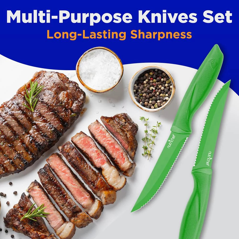 8 Piece Non-stick Stainless Steel Kitchen Knife Set S95402