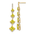 14 Karat Yellow Gold Lab Grown Diamond Drop Post Earrings P323957