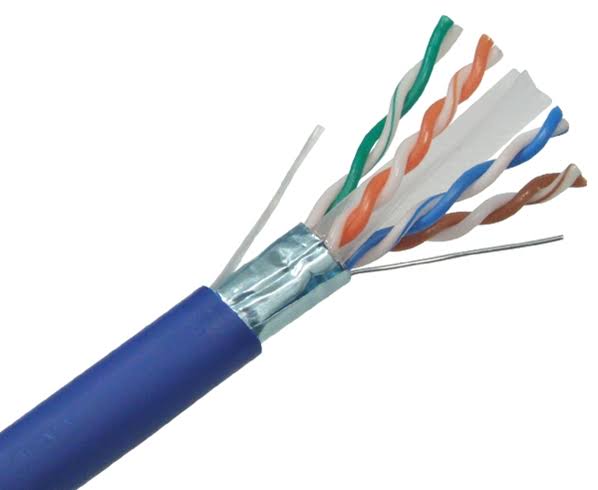 Cat6a Shielded Plenum CMP 23 AWG 1000ft Green Bulk Ethernet Cable F22658