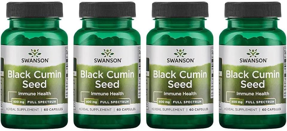 Black Cumin Seed 400 Milligrams 60 Capsules 4 Pack J2155