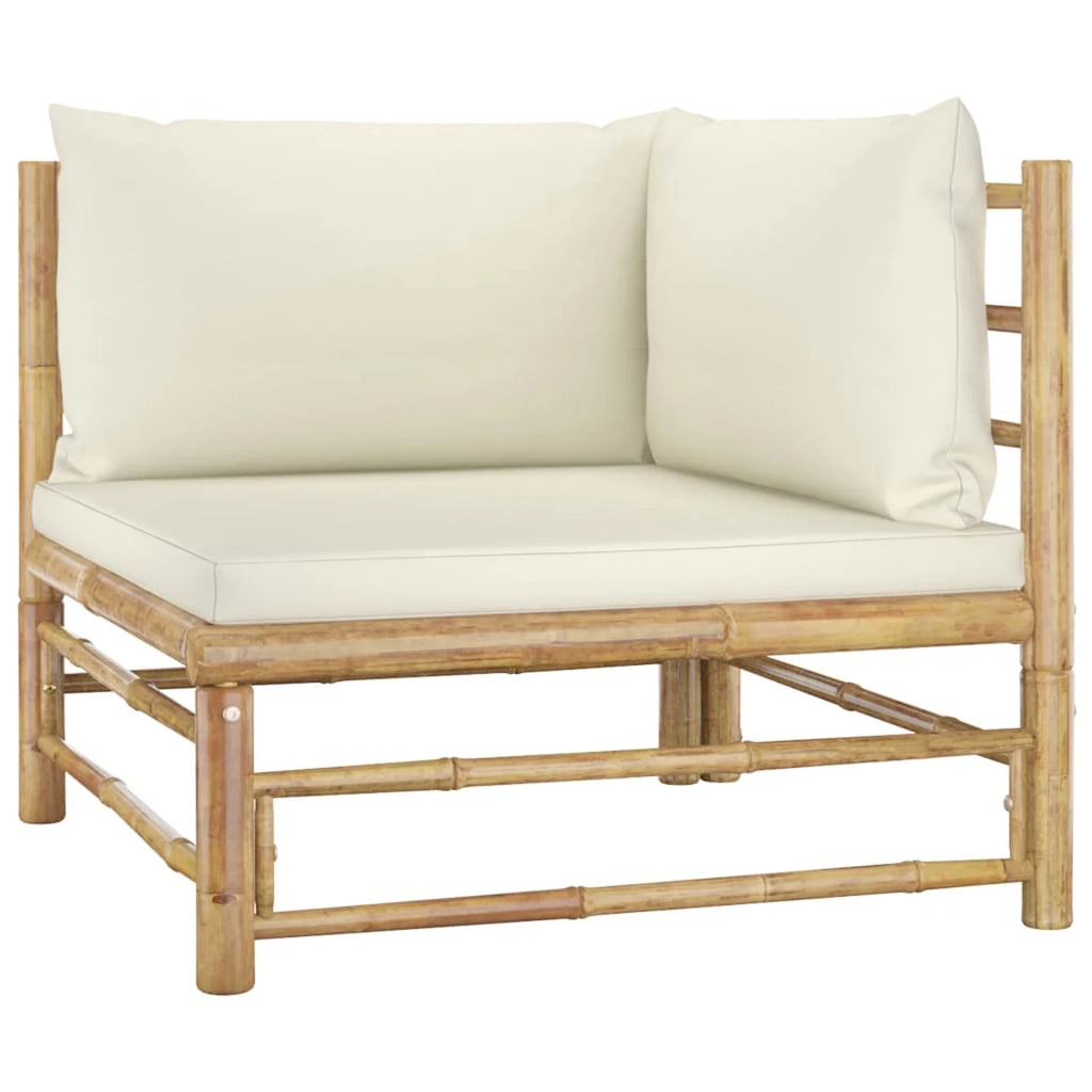 9 Piece Outdoor Sectional Sofa Set with Table Stool Bamboo C42533